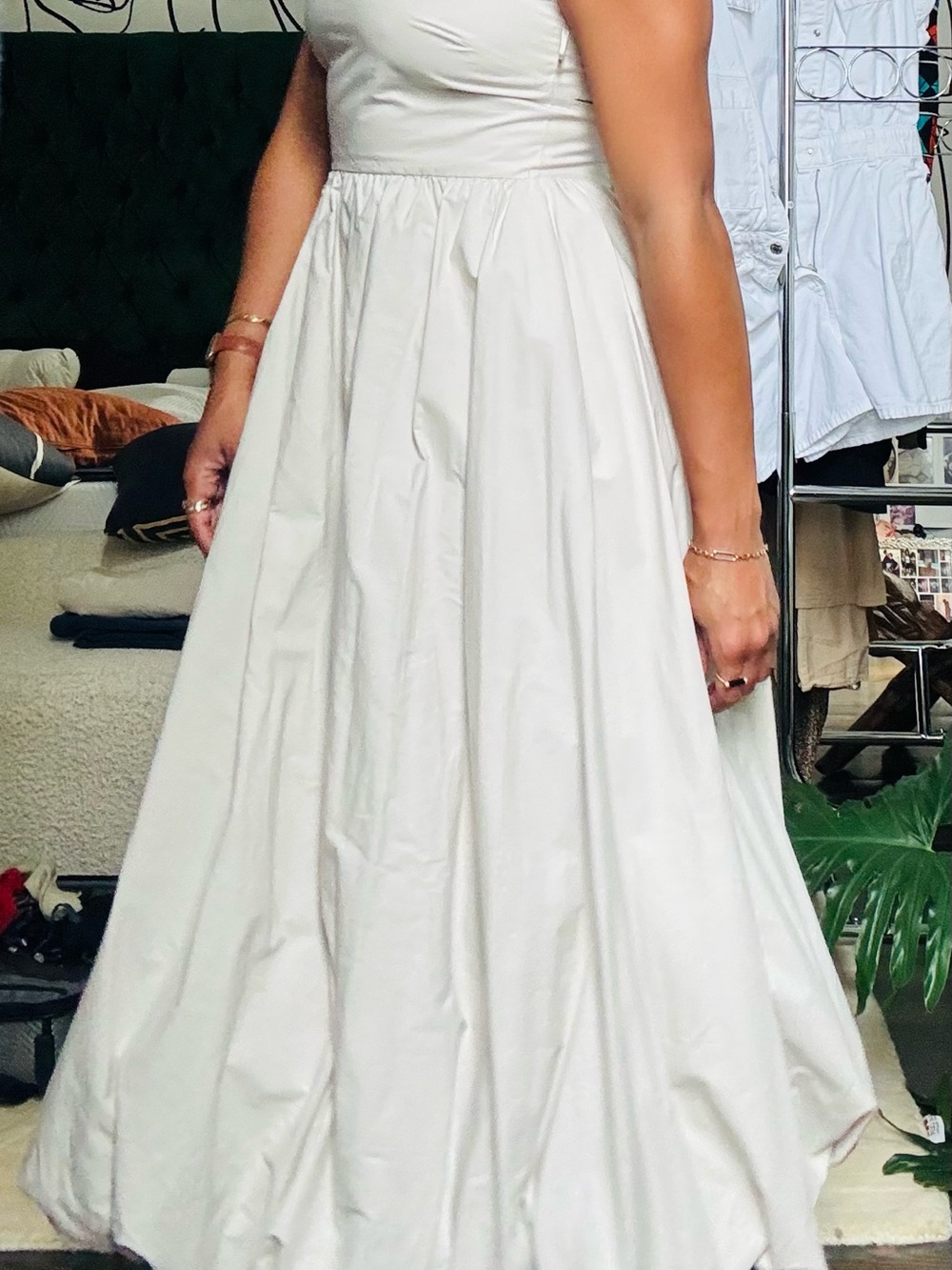 Zara Strapless Lite Grey Maxi Dress - Picture 3 of 4